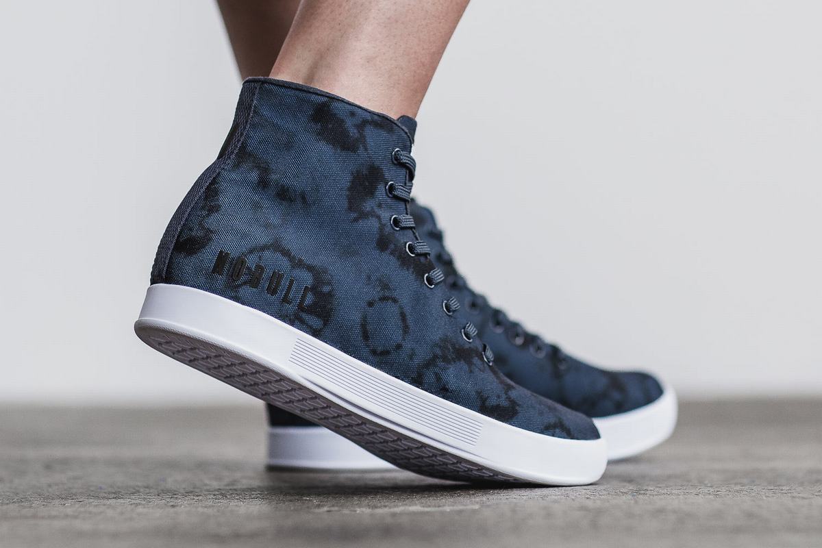 Nobull High-Top Tie-Dye Canvas Women's Trainers Navy | Australia (EX9068)